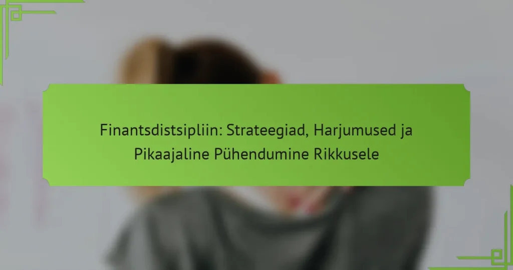 Finantsdistsipliin: Strateegiad, Harjumused ja Pikaajaline Pühendumine Rikkusele