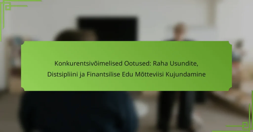 Konkurentsivõimelised Ootused: Raha Usundite, Distsipliini ja Finantsilise Edu Mõtteviisi Kujundamine