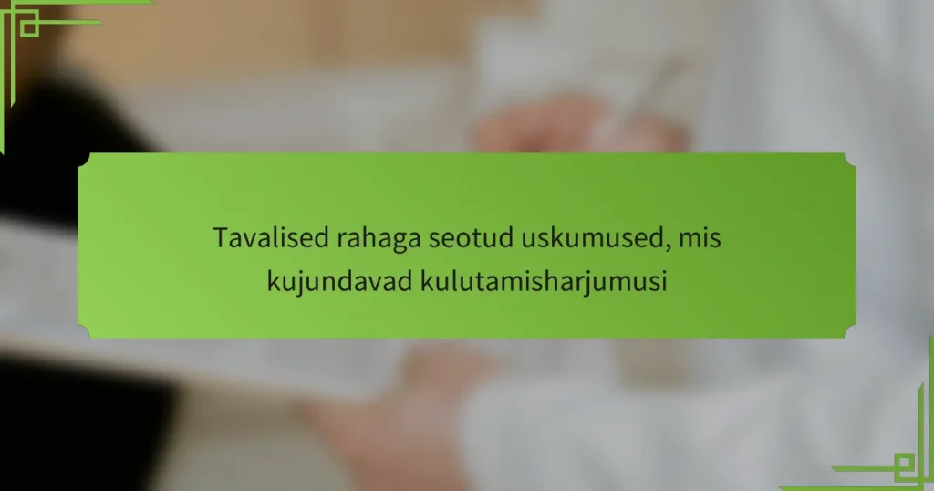 Tavalised rahaga seotud uskumused, mis kujundavad kulutamisharjumusi
