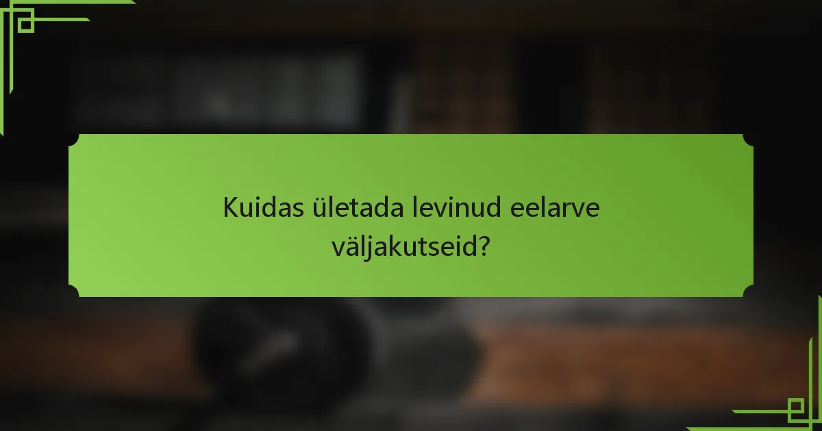 Kuidas ületada levinud eelarve väljakutseid?